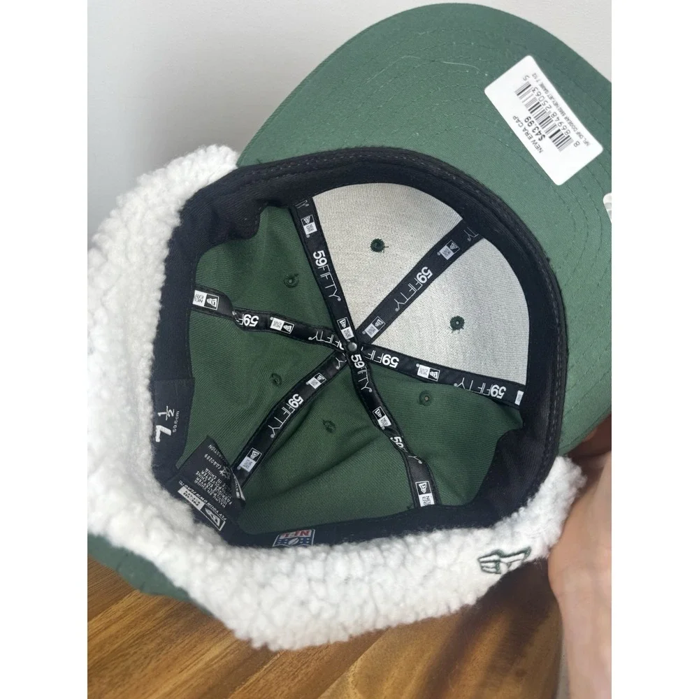 New Era‎ 59Fifty New York Jets Fitted Dog ear Hat Size 7 1/2 Black NFL AFC Cap